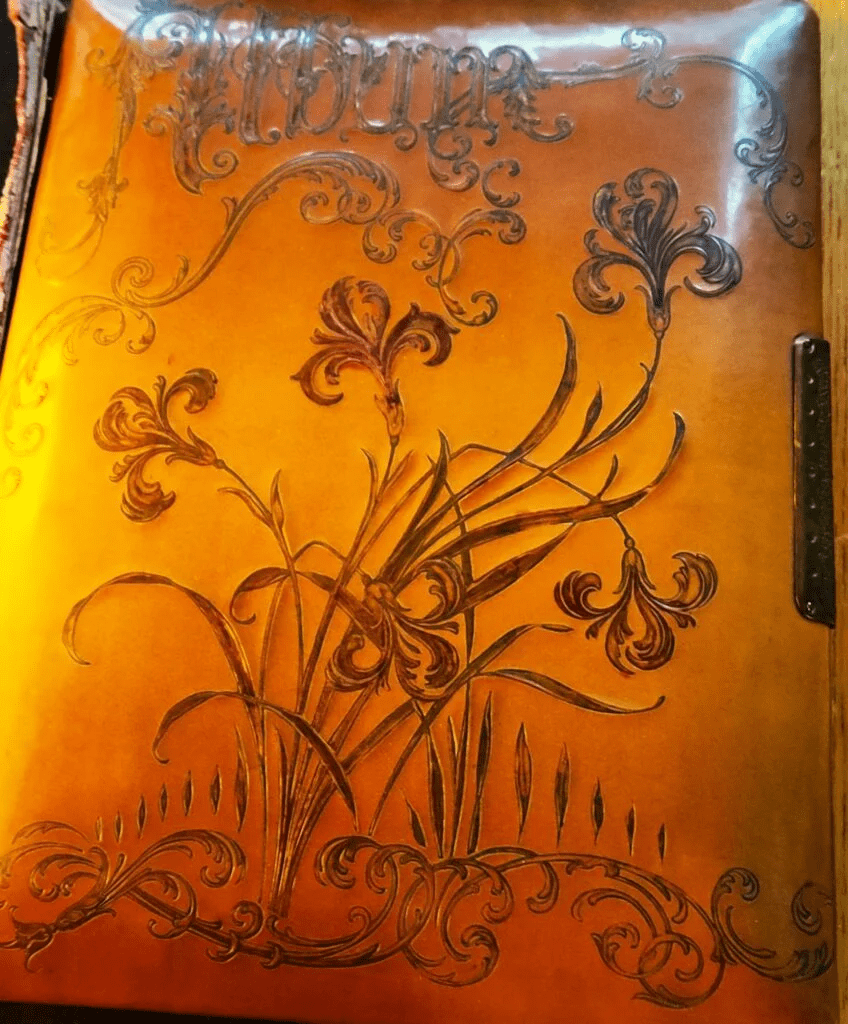 Cover of a very old photograph album